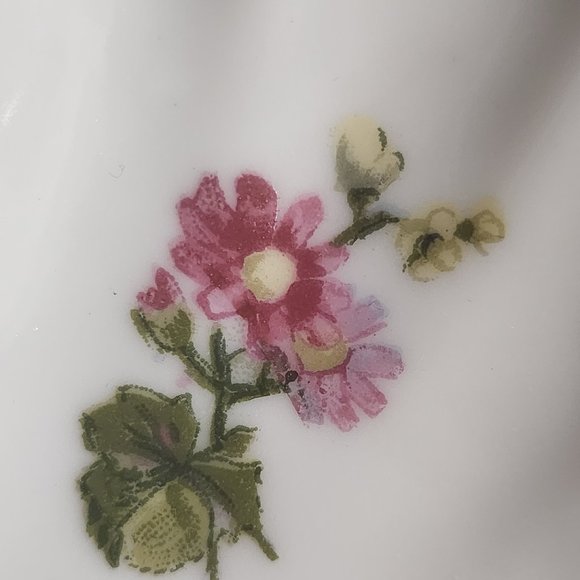 1950s Marco Porcelain Candy/Nut Dish With Scallop Gold Gilt Trim and Pink Flower - Picture 8 of 8